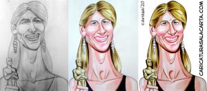 Caricaturas famosos Laura Dern