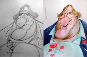 Caricatura de Gérard Depardieu proceso