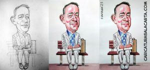 Proceso de creación de la caricatura de Tom Hanks