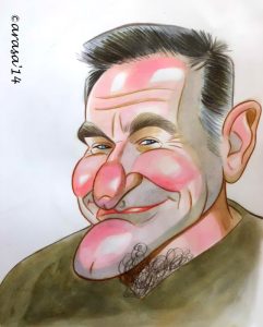 Caricatura de Robin Williams