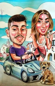 Caricatura para regalo de boda