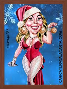 Caricatura de Mariah Carey para Navidad