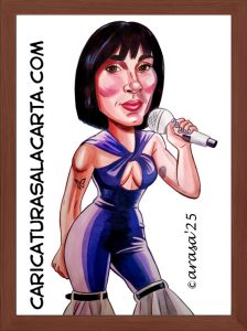 Caricatura de la cantante Aitana