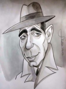Caricatura de Humphrey Bogart